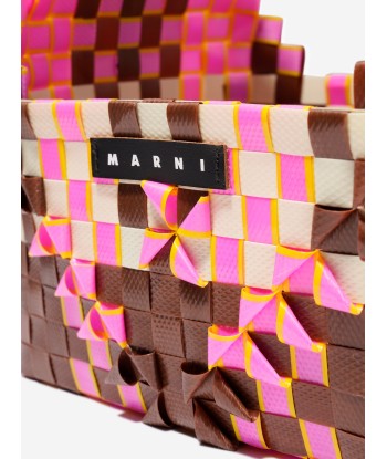 MARNI Girls Basket Handbag in Pink la chaussure