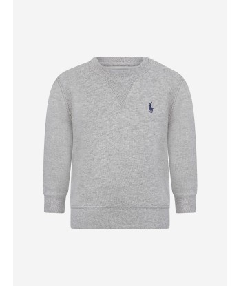 Ralph Lauren Baby Boys Logo Sweatshirt in Grey ou a consommer sur place