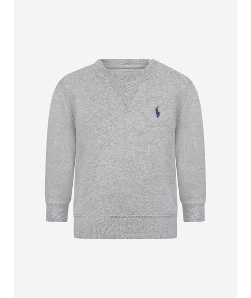 Ralph Lauren Baby Boys Logo Sweatshirt in Grey ou a consommer sur place