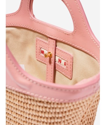 MARNI Girls Shoulder Basket Bag in Beige en ligne des produits 