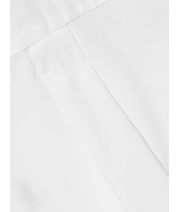 Ralph Lauren Boys Slim Fit Oxford Shirt in White rembourrage situé sous