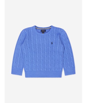 Ralph Lauren Boys Cable Knit Logo Jumper solde