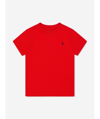 Ralph Lauren Boys Logo T-Shirt in Red ouvre sa boutique