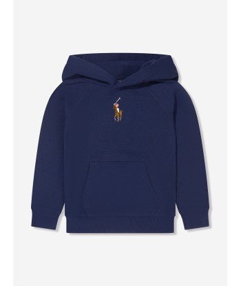 Ralph Lauren Girls Logo Hoodie in Navy en linge