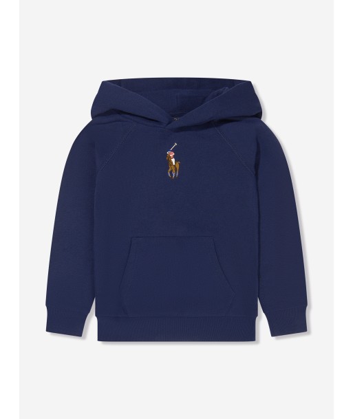 Ralph Lauren Girls Logo Hoodie in Navy en linge