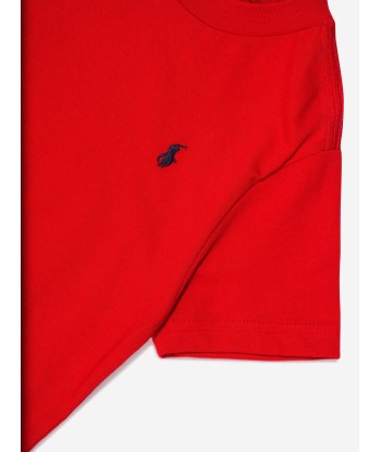 Ralph Lauren Boys Logo T-Shirt in Red ouvre sa boutique