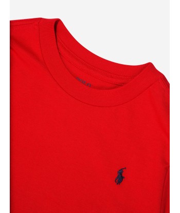 Ralph Lauren Boys Logo T-Shirt in Red ouvre sa boutique