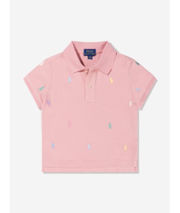 Ralph Lauren Girls Cropped Logo Polo Shirt hantent personnes