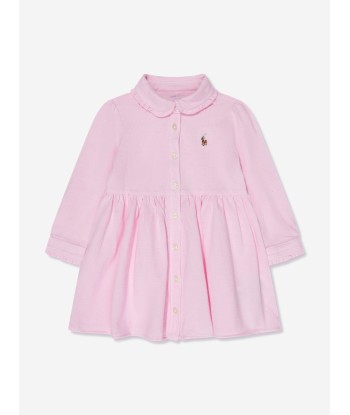 Ralph Lauren Baby Girls Long Sleeve Piqué Dress store