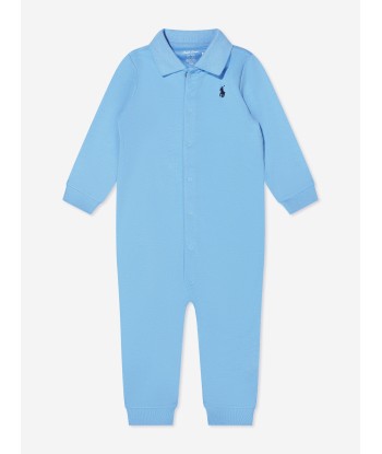 Ralph Lauren Baby Boys Logo Romper in Blue Dans la société mordern