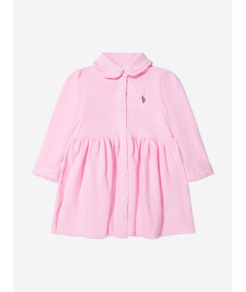 Ralph Lauren Baby Girls Long Sleeve Piqué Dress store