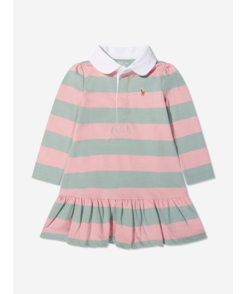 Ralph Lauren Baby Girls Striped Rugby Dress de technologie