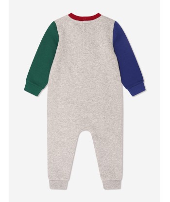 Ralph Lauren Baby Boys Long Sleeve Bear Romper la colonne vertébrale