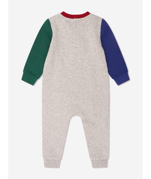 Ralph Lauren Baby Boys Long Sleeve Bear Romper la colonne vertébrale