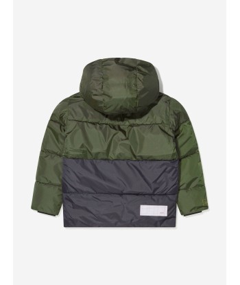 Molo Boys Hooded Puffer Jacket in Green de l' environnement