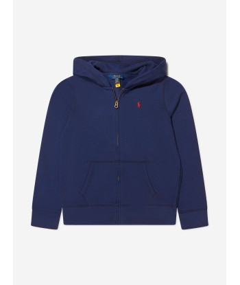 Ralph Lauren Girls Logo Zip Up Top in Navy Comment ça marche