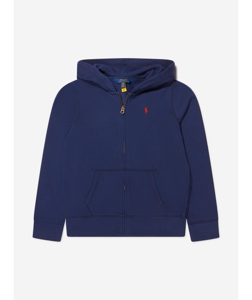 Ralph Lauren Girls Logo Zip Up Top in Navy Comment ça marche