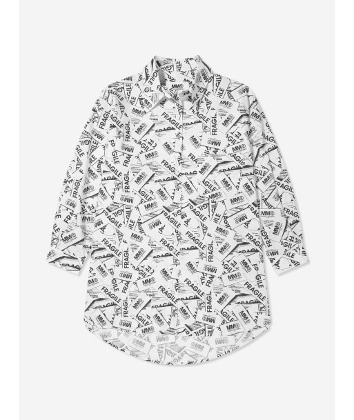 MM6 Maison Margiela Kids Fragile Logo Oversized Shirt prix pour 