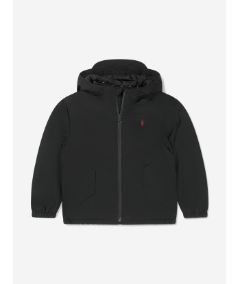 Ralph Lauren Boys Hooded Windbreaker in Black en linge