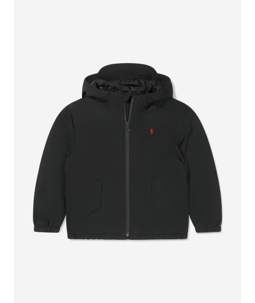 Ralph Lauren Boys Hooded Windbreaker in Black en linge