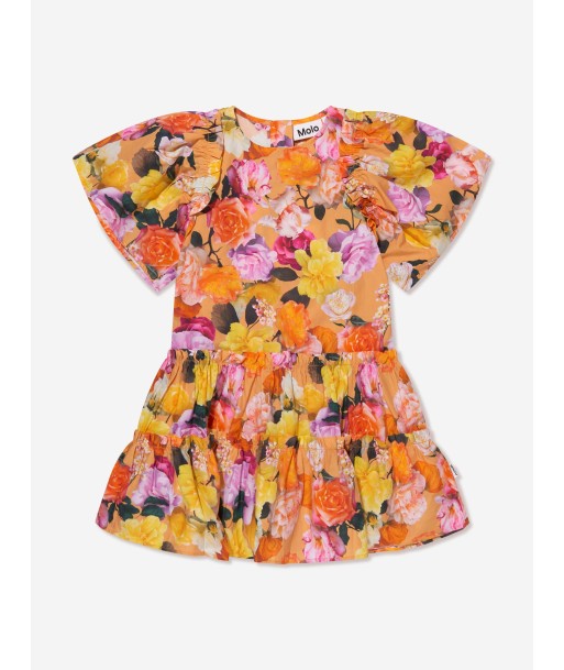 Molo Girls Organic Cotton Roses Dress In Orange s'inspire de l'anatomie humaine