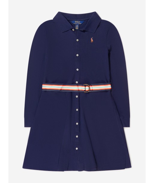 Ralph Lauren Girls Long Sleeve Oxford Shirt Dress français