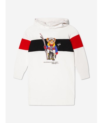 Ralph Lauren Girls Ski Bear Hooded Sweater Dress paiement sécurisé