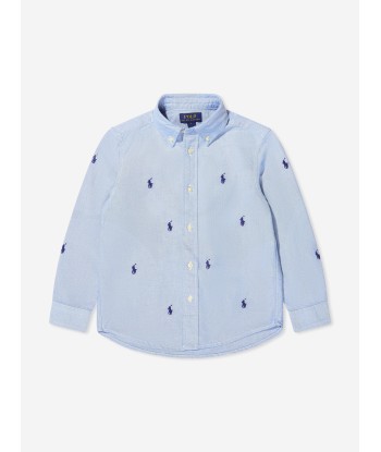 Ralph Lauren Boys Logo Shirt in Blue votre