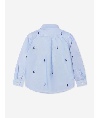 Ralph Lauren Boys Logo Shirt in Blue votre