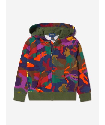 Ralph Lauren Boys Camouflage Print Zip-Up Hoodie solde