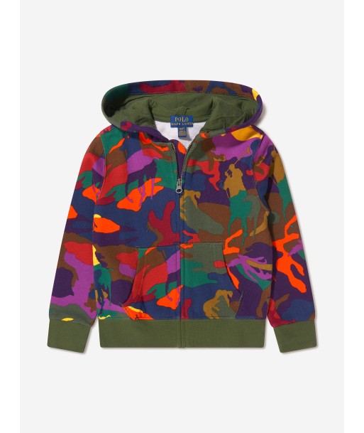 Ralph Lauren Boys Camouflage Print Zip-Up Hoodie solde