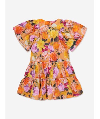 Molo Girls Organic Cotton Roses Dress In Orange s'inspire de l'anatomie humaine