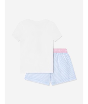 Ralph Lauren Girls T-Shirt And Shorts Pyjama Set in White store