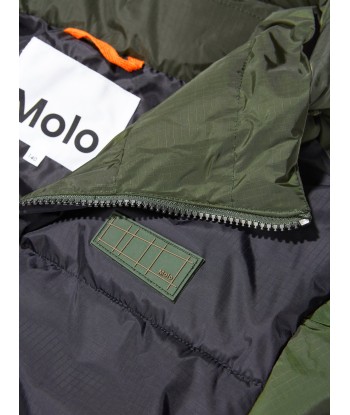 Molo Boys Hooded Puffer Jacket in Green de l' environnement