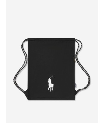 Ralph Lauren Kids Canvas Gym Sack in Black Fin de série