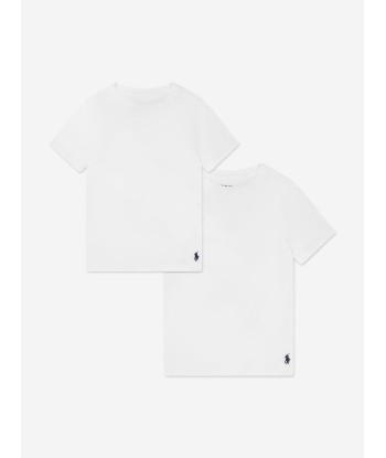 Ralph Lauren Boys 2 Pack T-Shirts Set in White Venez découvrir notre 