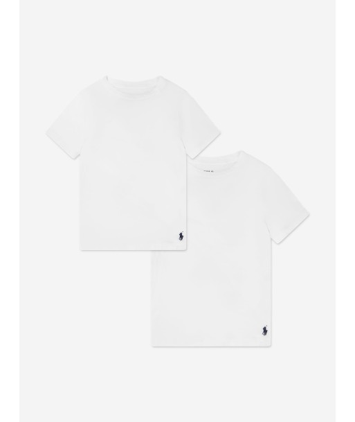 Ralph Lauren Boys 2 Pack T-Shirts Set in White Venez découvrir notre 