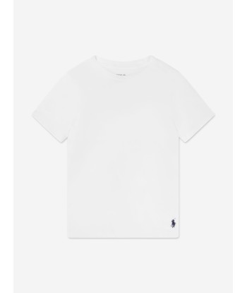 Ralph Lauren Boys 2 Pack T-Shirts Set in White Venez découvrir notre 