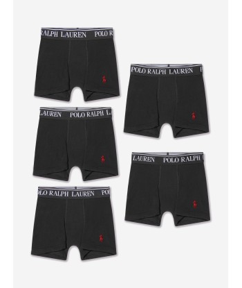 Ralph Lauren Boys 5 Pack Boxer Shorts Set in Black livraison et retour toujours gratuits