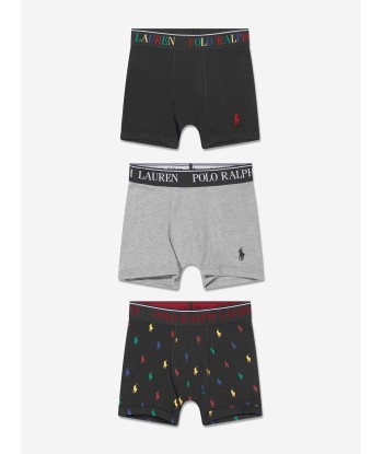 Ralph Lauren Boys 3 Pack Boxer Shorts Set in Multicolour livraison gratuite