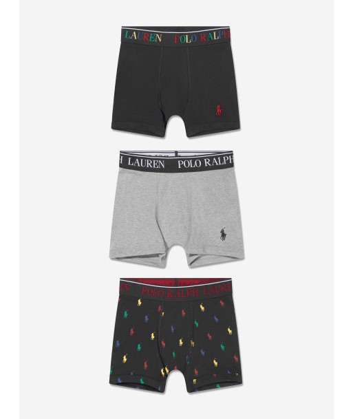 Ralph Lauren Boys 3 Pack Boxer Shorts Set in Multicolour livraison gratuite