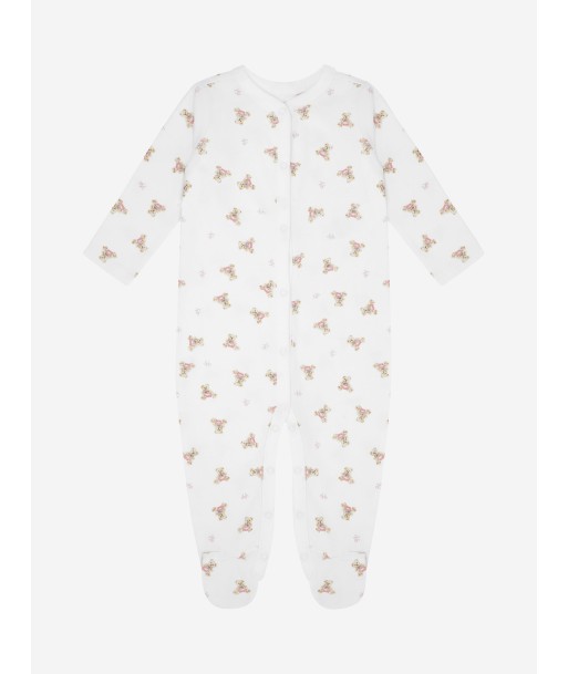 Ralph Lauren Baby Girls Bear Babygrow in White livraison gratuite