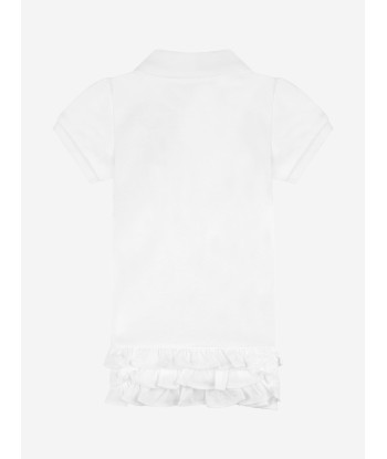 Ralph Lauren Baby Girls Schiffli Polo Dress in White vente chaude votre 