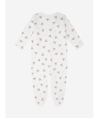 Ralph Lauren Baby Girls Bear Babygrow in White livraison gratuite