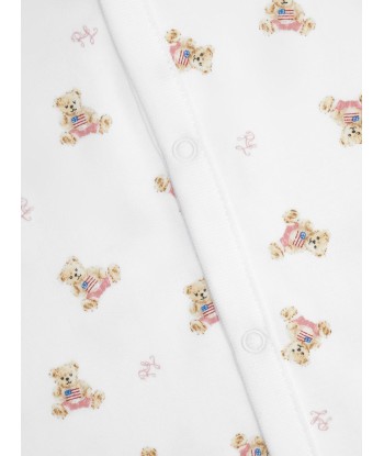 Ralph Lauren Baby Girls Bear Babygrow in White sélection de produits