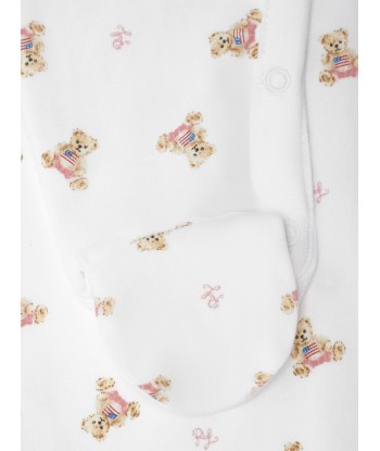 Ralph Lauren Baby Girls Bear Babygrow in White sélection de produits