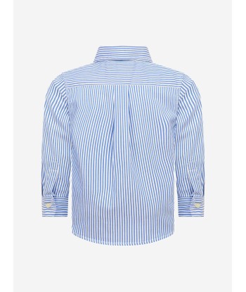 Ralph Lauren Baby Boys Striped Oxford Shirt in Blue destockage