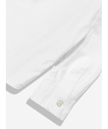 Ralph Lauren Boys Slim Fit Oxford Shirt in White pas cheres