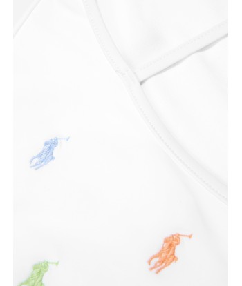 Ralph Lauren Girls Schiffli Swimsuit in White Comparez et commandez 