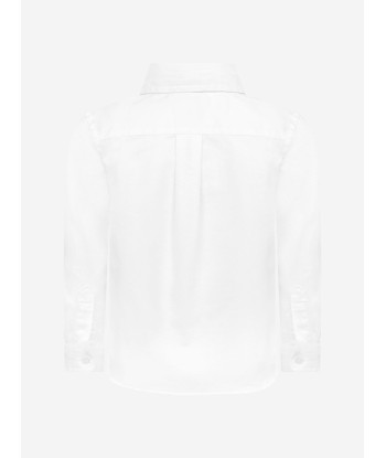 Ralph Lauren Boys Slim Fit Oxford Shirt in White pas cheres